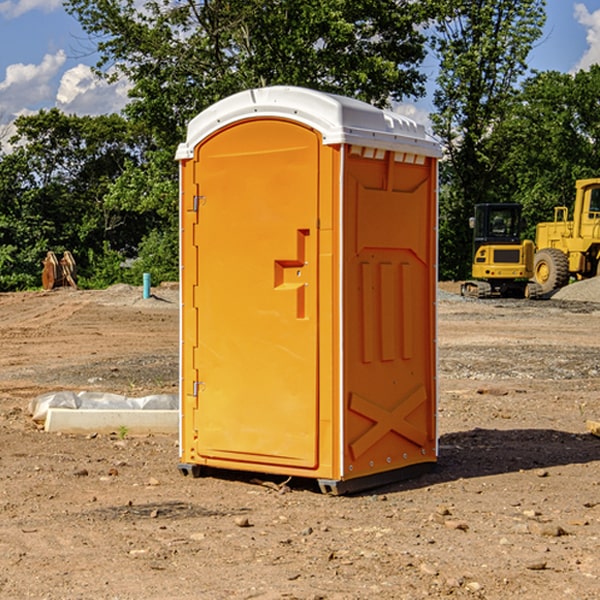 how often are the porta potties cleaned and serviced during a rental period in Lovington Illinois